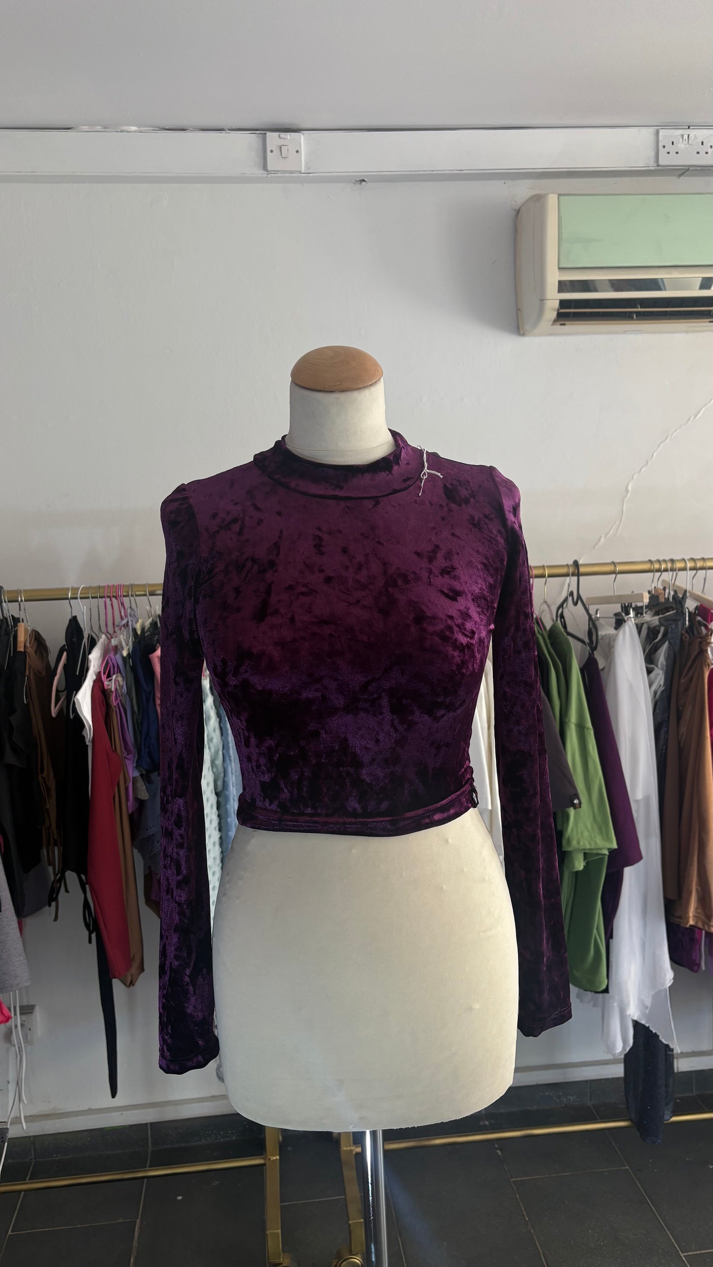 Velvet Crop Top