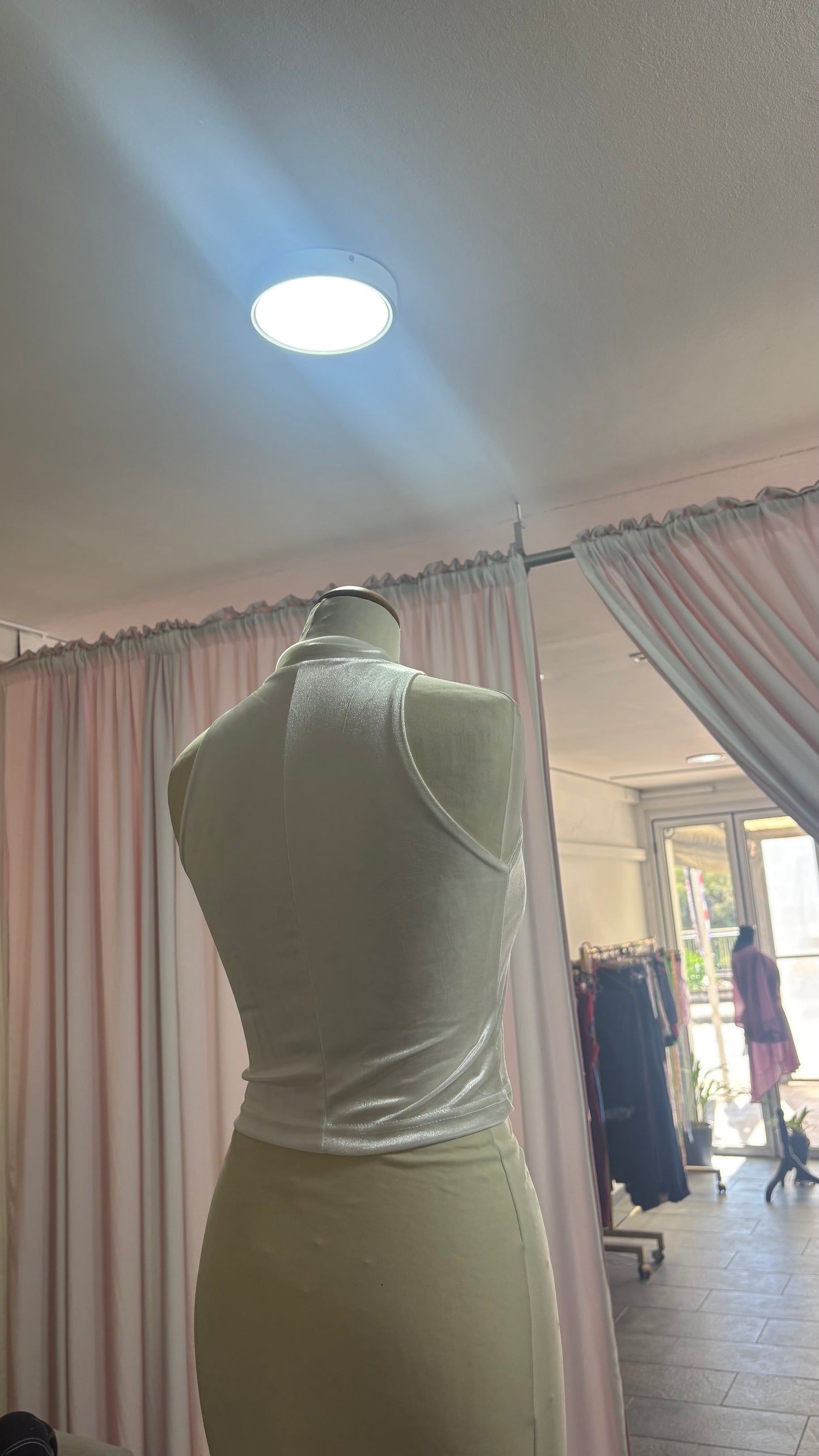 Sleeveless Polo Crop Top