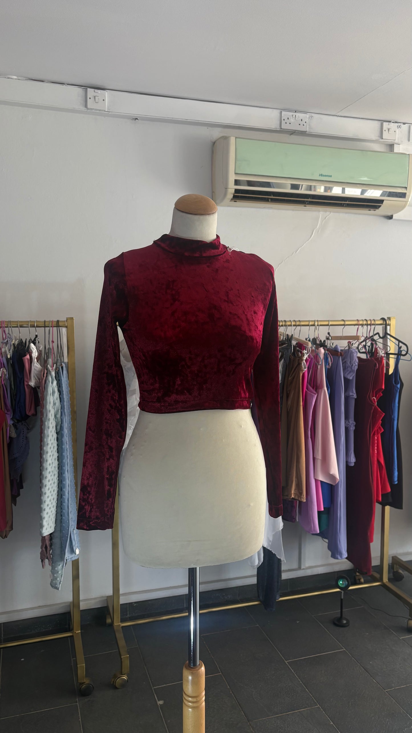 Velvet Crop Top