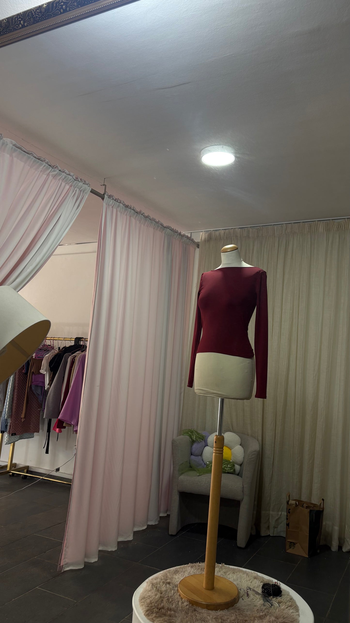 Long Sleeve Boat Neck Top